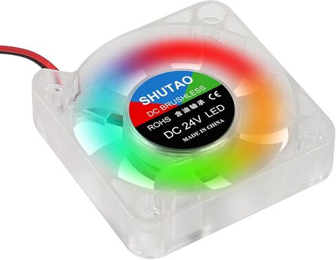 4 قطعة 5010 مروحة التبريد 12 فولت RGB 50x50x10 مللي متر تيار مستمر 12 فولت 50 مللي متر فرش مراوح التبريد 10 مللي متر مروحة الأزرق LED مروحة تبريد 2 دبوس للطابعة ثلاثية الأبعاد in Saudi Arabia