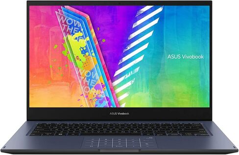 ASUS 2022 VivoBook Go 14 Flip رفيع وخفيف 2 في 1 كمبيوتر محمول يعمل باللمس، معالج Intel Celeron N4500، ذاكرة وصول عشوائي 4 جيجابايت، ذاكرة فلاش eMMC سعة 64 جيجابايت، رسومات Intel HD، كاميرا ويب عالية الدقة، أزرق هادئ، Win 11 S، بطاقة USB سعة 128 جيجابايت in Saudi Arabia