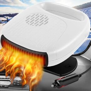 Car Heater 2 in 1 Automobile Windshield Fast Heaters That Plugs Into Cigarette Lighter Portable Defrosting Defogger 12V White in Kuwait