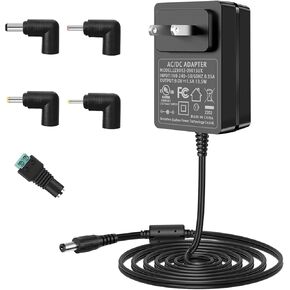 9V 1500mA DC Power Supply 110-240V 9Volt 1.5A AC Adapter 13.5W Wall Transformer Charger DC Jack Center Positive with 5 Selectable Adapter Plugs in Kuwait