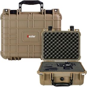 Eylar Protective Camera Hard Case Water & Shock Proof with Foam 13.37 inch 11.62 inch 6 inch Tan (Tan) in Kuwait