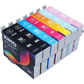 XIMO Remanufactured Ink Cartridge Replacement for Epson 98 99 T098 099 to use with Artisan 700 710 725 730 810 835 837 Printer,7 Pack(2 Black 1 Cyan 1 Magenta 1 Yellow 1 Light Cyan 1 Light Magenta) in Saudi Arabia