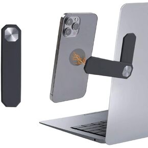 حامل هاتف الكمبيوتر المحمول، حامل كمبيوتر محمول قابل للتعديل، مشبك تثبيت جانبي للكمبيوتر المحمول، حامل هاتف ذكي محمول نحيف، حامل توسيع شاشة الكمبيوتر، حامل هاتف مغناطيسي، حامل هاتف للكمبيوتر المحمول أسود in Kuwait