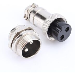 Yosoo M16 16mm 5 Pin Screw Type Electrical Aviation Plug Socket Connector (5 Pin)