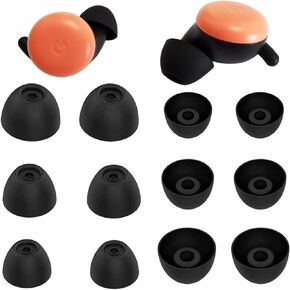 Replacement Ear Tips for Google Pixel Buds 2/ Pixel Buds A Earbuds Silicone Tips for Google Pixel Buds Earbuds Black