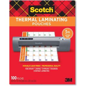 Scotch (TM) Thermal Laminating Pouches, 8.5 Inches x 11 Inches, 100 Pouches (2 Packs of 50) in Saudi Arabia