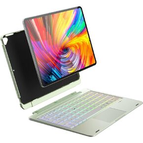 دوكو حافظة كيبورد مغناطيسية مع لوحة لمس متعددة وحامل بدعامة عائمة لجهاز ايباد برو 11 انش الجيل الرابع 2022/3-2021/2020/1st-2018 وايباد اير 10.9 انش الجيل الخامس والرابع in Kuwait