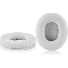 JARMOR Replacement Earpads for Audio-Technica ATH M50X M40X M30X M20X Professional Studio Monitor Headphones with Protein Leather & Memory Foam (White)