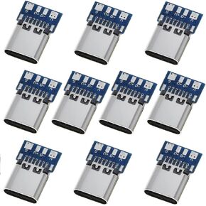 10 قطعة USB 3.1 نوع C موصل 24 دبابيس ذكر أنثى التوصيل المقبس in Kuwait