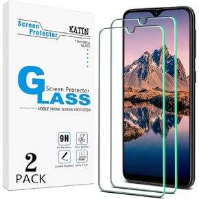 KATIN [2-Pack] For Samsung Galaxy A10e/A10E Tempered Glass Screen Protector No-Bubble, 9H Hardness, Easy to Install in Kuwait