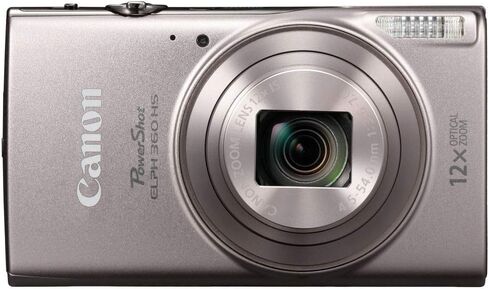 Canon PowerShot ELPH 360 HS Digital Camera (Silver) (1078C001) + 2 x 64GB Memory Card + 2 x NB11L Battery + Case + Card Reader + Corel Photo Software + HDMI Cable + Flex Tripod + More (Renewed) in Saudi Arabia
