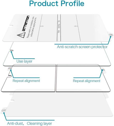 ال كيه [3 قطع] واقي شاشة لسامسونج جالاكسي S10 بلس / S10+، [متوافق مع بصمة الاصبع بالموجات فوق الصوتية] [غشاء مرن] HD شفاف مضاد للخدش مع ضمان استبدال مدى الحياة in Kuwait