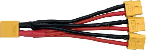 XT60 Parallel Battery Connector Male/Female Cable Extension Y Splitter 3-Way 14AWG Silicone Wire for RC Battery Motor (1 Male to 3 Female) in Saudi Arabia