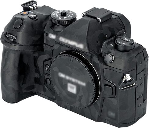 Kiorafoto OM-1 Skin，Anti-Scratch Anti-Wear Camera Cover Protector Sticker for Olympus OM SYSYEM OM-1 OM1 Camera Body Protective Film Protection - Camouflage Black in Saudi Arabia