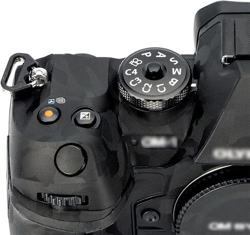Kiorafoto OM-1 Skin，Anti-Scratch Anti-Wear Camera Cover Protector Sticker for Olympus OM SYSYEM OM-1 OM1 Camera Body Protective Film Protection - Camouflage Black in Saudi Arabia