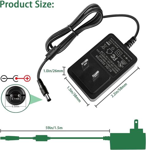 9V 1500mA DC Power Supply 110-240V 9Volt 1.5A AC Adapter 13.5W Wall Transformer Charger DC Jack Center Positive with 5 Selectable Adapter Plugs in Kuwait