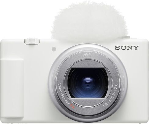 كاميرا Sony ZV-1 II Vlog مع فيديو بدقة 4K ودقة 20.1 ميجابكسل لمنشئي المحتوى ومدوني الفيديو، حزمة ZV-1M2/W باللون الأبيض مع حقيبة Deco Gear + بطاقة ذاكرة سعة 64 جيجابايت + مقبض/حامل ثلاثي القوائم 2 في 1 + مجموعة برامج + ملحقات in Saudi Arabia