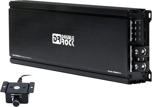 مضخم صوت DR-1200.1 من DR Double Rock RMS 1200 وات من الفئة D مضخم صوت أحادي الكتلة للسيارة مع التحكم في مستوى مقبض الجهير عن بعد بقدرة 1200 وات أمبير ومضخم صوت ثابت وقناة واحدة موسفيت مضخمة in Kuwait