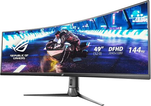 Asus ROG Strix XG49VQ 49" Curved Gaming FreeSync Monitor 144Hz Dual Full HD HDR Eye Care with DP HDMI Black in Kuwait
