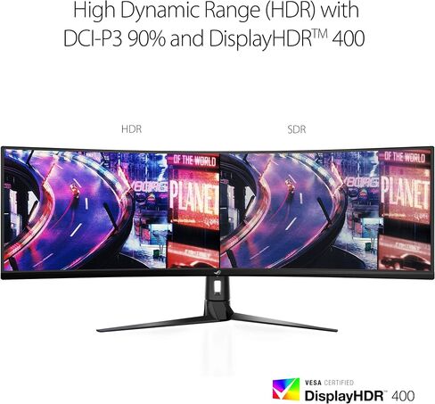 Asus ROG Strix XG49VQ 49" Curved Gaming FreeSync Monitor 144Hz Dual Full HD HDR Eye Care with DP HDMI Black in Kuwait