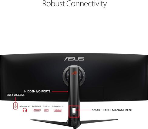 Asus ROG Strix XG49VQ 49" Curved Gaming FreeSync Monitor 144Hz Dual Full HD HDR Eye Care with DP HDMI Black in Kuwait