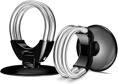 Tvoip 2Pcs Cell Phone Ring Holder, 3 in 1 Universal Phone Ring Stand Car Holder, Finger Grip Phone Holder and Tablet Stand Car Vent Phone Mount (Black) in Saudi Arabia