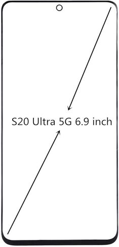 استبدال زجاج شاشة جالكسي اس 20 الترا 5G الاصلي، طقم اصلاح شاشة زجاجية امامية خارجية بديلة لسلسلة سامسونج جالكسي اس 20 الترا (جالكسي اس 20 الترا 6.9 انش) in Kuwait
