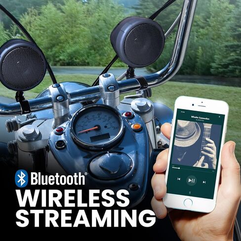 BOSS Audio Systems MCBC425BA Motorcycle ATV UTV Speaker - Bluetooth, Weatherproof 3 Inch Speakers, Built-in Amplifier in Saudi Arabia