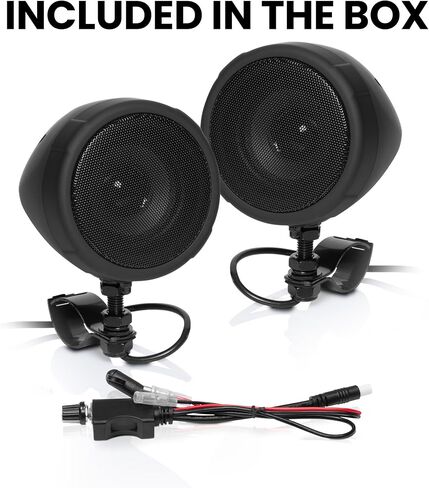 BOSS Audio Systems MCBC425BA Motorcycle ATV UTV Speaker - Bluetooth, Weatherproof 3 Inch Speakers, Built-in Amplifier in Saudi Arabia