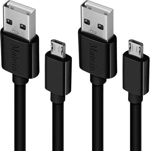 كابل Micro USB، [10أقدام 2 حزمة] سلك شاحن طويل للغاية لهاتف Galaxy S7 Edge، كابل شحن USB متين عالي السرعة لهاتف Android، Samsung J7/S6 Edge/S5/Note 5/LG Stylo 3/K30، لجهاز PS4/الكاميرا، أسود in Saudi Arabia