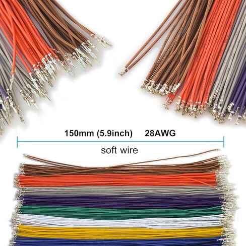 MX 1.25mm Male Female Connector Kit and Premium Pre-Crimped Cables Compatible with Molex PicoBlade for Pixhawk Flight Controller Total 240pcs MX1.25 Connectors and 200pcs 28AWG Cable in Kuwait