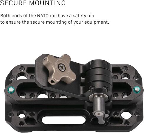 Tilta Aluminum Adjustable Accessory Mounting Plate for DSLR Cameras | Built-in NATO Rail | Rotating Design | 1/4″-20 and 3/8″-16 Threads | Black | TA-AMP-B in Saudi Arabia