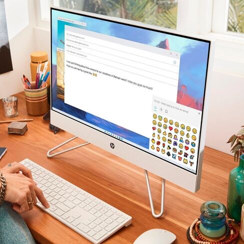 HP 24-inch All-in-One Touchscreen Desktop, 12th Intel Core i5-1235U (Up to 4.4 GHz), 16 GB RAM, 1TB SSD, Windows 11 Home (White) in Saudi Arabia