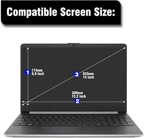 واقي شاشة للخصوصية للكمبيوتر المحمول مقاس 14 بوصة لجهاز HP Lenovo Dell Acer Asus Samsung LG إلخ، (قابل للإزالة) مضاد للضوء الأزرق ومضاد للوهج واقي شاشة للخصوصية مقاس 14 بوصة بنسبة عرض إلى ارتفاع 16:9. in Saudi Arabia