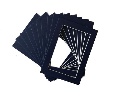 Studio 500 Art Pack of 10 Blue Pre-Cut 16x20 Picture Mat for 11x14 Photo with White Core Bevel Cut Mattes Sets. Includes 10 A1 Acid Free Mats & 10 Backing Board & 10 Clear Bags in Saudi Arabia