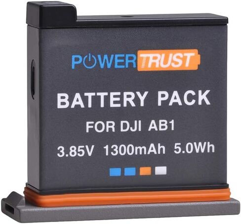 PowerTrust 2Pack Replacement Osmo Action AB1 Battery and Triple USB Charger with Type C Port for DJI Osmo Action Sports Camera AB1 Battery in Saudi Arabia