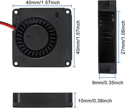 XIITIA 6pcs 4010 12V Turbine Fan 40x40x10mm DC Turbo Fan Bearing Blower Radial Cooling Fans with 2 Pin Terminal for 3D Printer Parts in Saudi Arabia