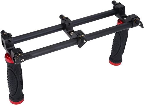 Dual Handle Gimbal,Richer-R Aluminum Alloy Dual Handheld Grip,Camera Dual Grip,Extender Handle Gimbal Stabilizer Rig Accessory for Zhiyun Feiyu MOZA Beholder in Kuwait