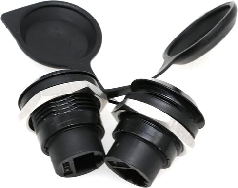 ZBLZGP RJ45 CAT6 محول وحدة دائرية متصلة بالهندسة 86 لوحة تمديد الزاوية اليمنى من خلال موصل الرأس للصناعة (CAT6، أسود 2 قطعة) in Saudi Arabia