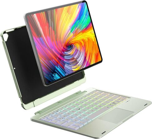 دوكو حافظة كيبورد مغناطيسية مع لوحة لمس متعددة وحامل بدعامة عائمة لجهاز ايباد برو 11 انش الجيل الرابع 2022/3-2021/2020/1st-2018 وايباد اير 10.9 انش الجيل الخامس والرابع in Kuwait