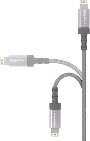 Amazon Basics Nylon Braided Lightning to USB-A Cable, MFi Certified Apple iPhone Charger, 6-Foot, Rose Gold in Kuwait