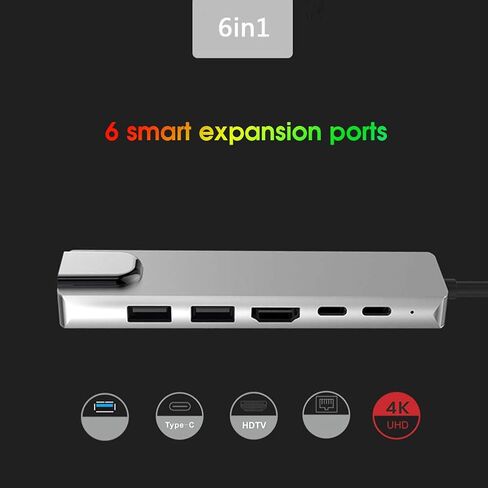 محور USB C 125 ، محطة شحن الكمبيوتر المحمول USB-C ، محول محطة الإدارة من النوع C ، 1000 ميغابت في الثانية RJ45 سبائك الألومنيوم سرعة إيثرنت in Kuwait
