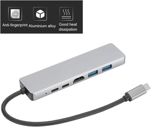 محور USB C 125 ، محطة شحن الكمبيوتر المحمول USB-C ، محول محطة الإدارة من النوع C ، 1000 ميغابت في الثانية RJ45 سبائك الألومنيوم سرعة إيثرنت in Kuwait