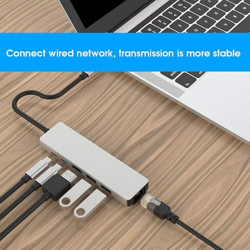 محور USB C 125 ، محطة شحن الكمبيوتر المحمول USB-C ، محول محطة الإدارة من النوع C ، 1000 ميغابت في الثانية RJ45 سبائك الألومنيوم سرعة إيثرنت in Kuwait