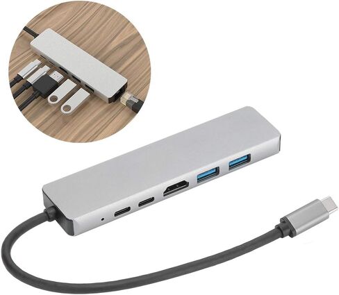 محور USB C 125 ، محطة شحن الكمبيوتر المحمول USB-C ، محول محطة الإدارة من النوع C ، 1000 ميغابت في الثانية RJ45 سبائك الألومنيوم سرعة إيثرنت in Kuwait