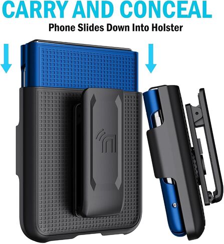 Holster Combo for Motorola RAZR Plus 2023 Phone Case with Belt Clip - Black in Saudi Arabia