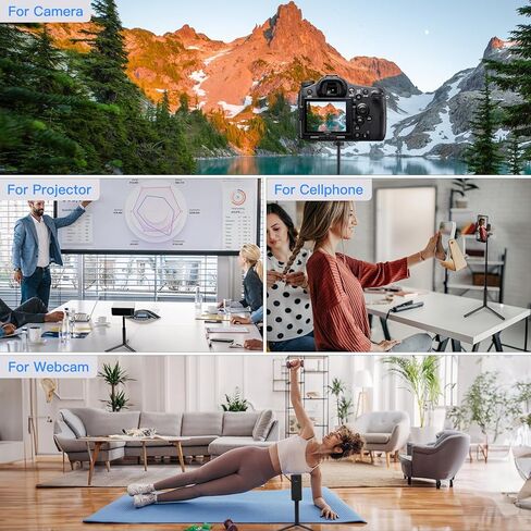 Webcam Tripod, Adjustable Height from 5.9-25.9 in,Universal Compatible for Most Cameras/Webcams/Cell Phones/GoPros in Kuwait