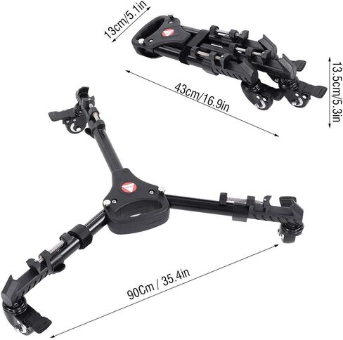 قاعدة بكرة حامل ثلاثي العجلات من أكوتو يونيفيرسال دولي، حامل ثلاثي قابل للطي للكاميرا/كاميرا الفيديو in Kuwait