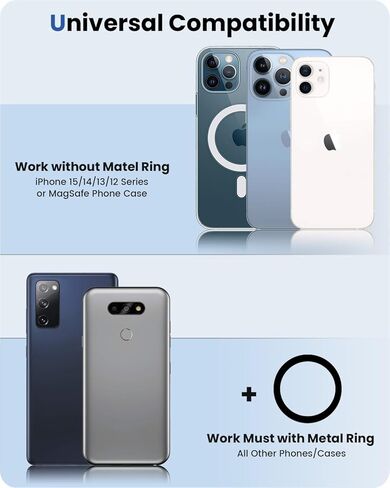 OQTIQ متوافق مع حامل السيارة MagSafe، [جسم معدني] حامل هاتف لوحة القيادة، [مغناطيس قوي] حامل الهاتف الخلوي للسيارة متوافق مع Magsafe iPhone 15 14 13 Pro Max وجميع الهواتف in Kuwait