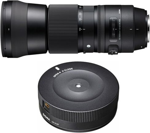 عدسة تكبير سيجما 150-600 ملم F5-6.3 DG OS HSM (معاصرة) لحزمة كاميرات نيكون DSLR مع قاعدة USB لعدسة نيكون in Kuwait